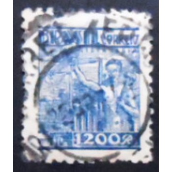 Imagem similar à  do selo postal do Brasil de 1942 Siderurgia 1200 U Anunciado