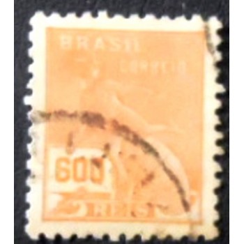 Imagem similar à do selo postal do Brasil de 1940 Mercúrio e Globo 600 U anunciado