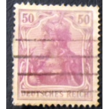 Selo postal da Alemanha Reich de 1920 Germania 50 U anunciado