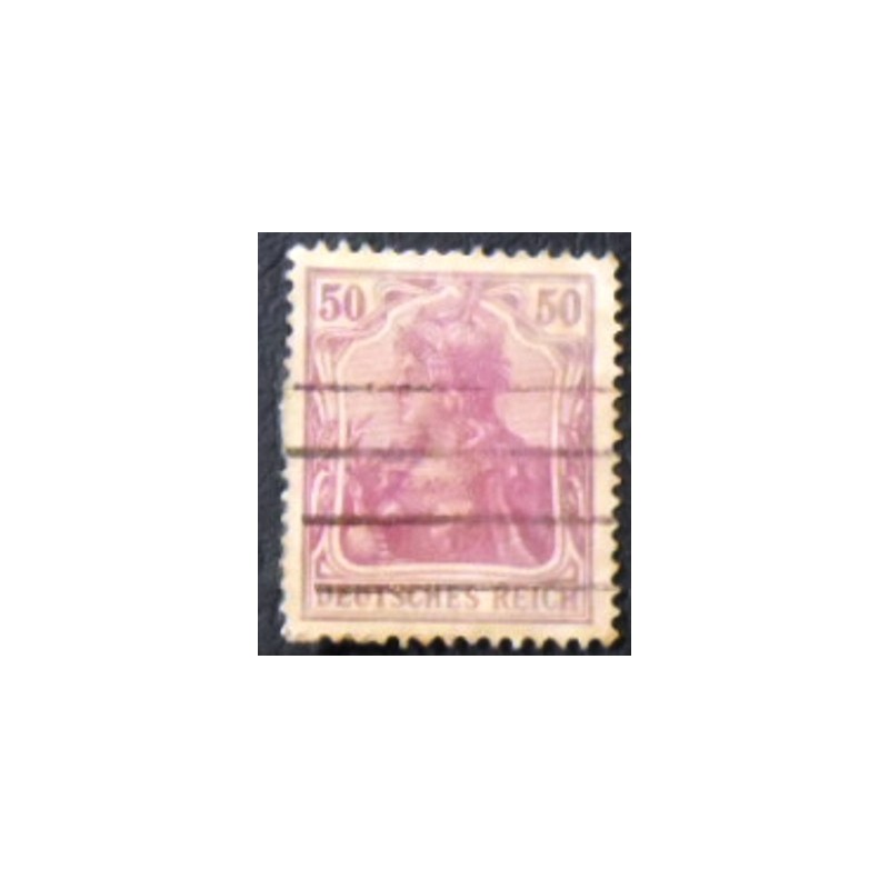 Selo postal da Alemanha Reich de 1920 Germania 50 U anunciado