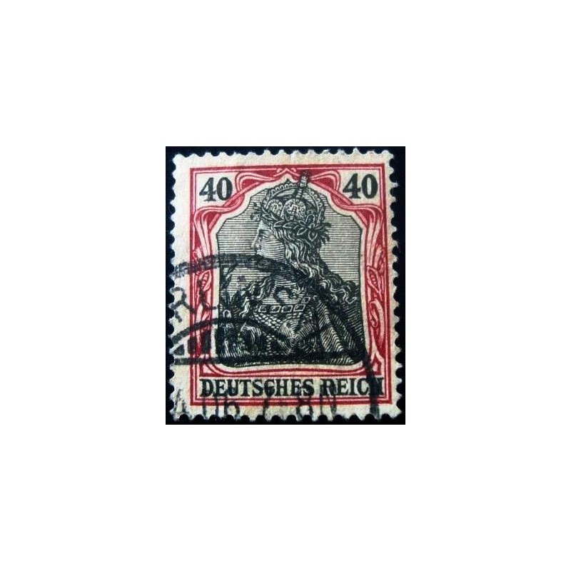 Selo postal da Alemanha Reich 1902 Germania 40 anunciado
