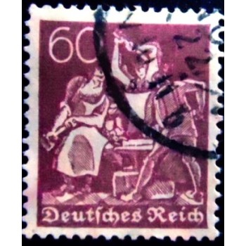 Selo postal da Alemanha Reich de 1921 Smith 60 U anunciado