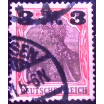 Selo postal da Alemanha Reich de 1921 Stamps Surch 3 anuncido