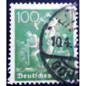 Imagem similar à do selo postal da Alemanha Reich de 1922 Miner U anunciado