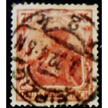 Imagem do selo postal da Alemanha Reich de 1922 Germania 50 aunciado