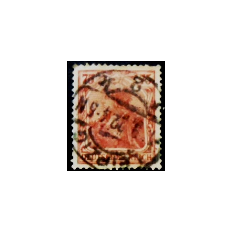 Imagem do selo postal da Alemanha Reich de 1922 Germania 50 aunciado
