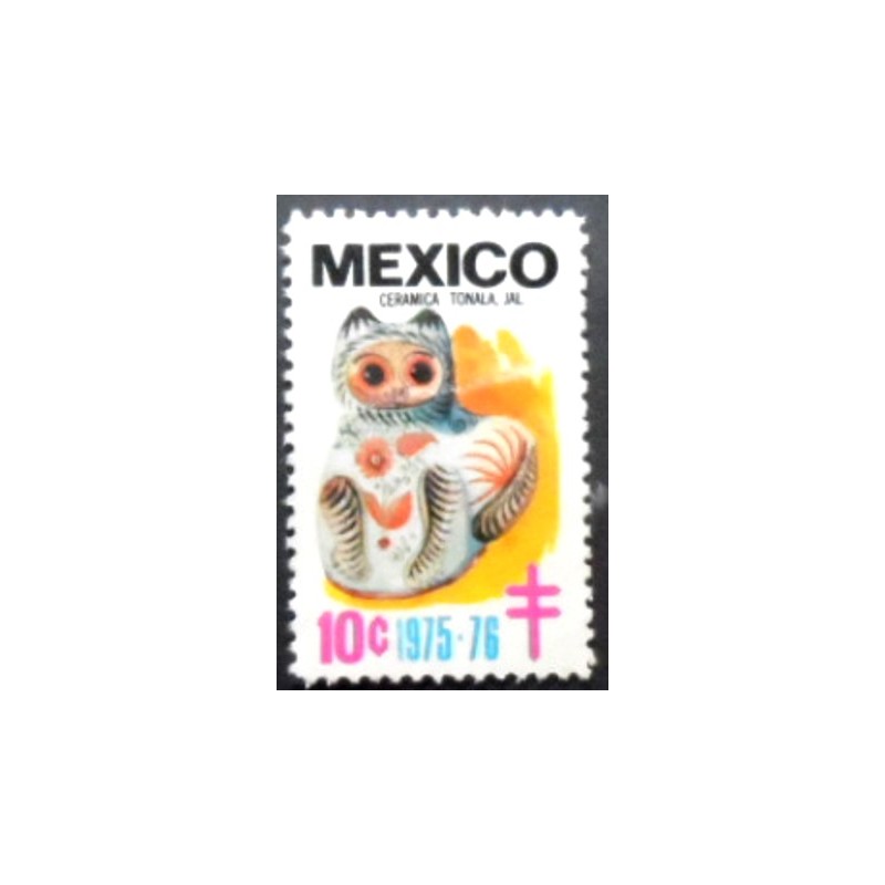 Selo postal do México de 1975 Ceramica Tonala anunciado