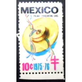 Selo postal do México de 1975 Palma Zinacantan anunciado