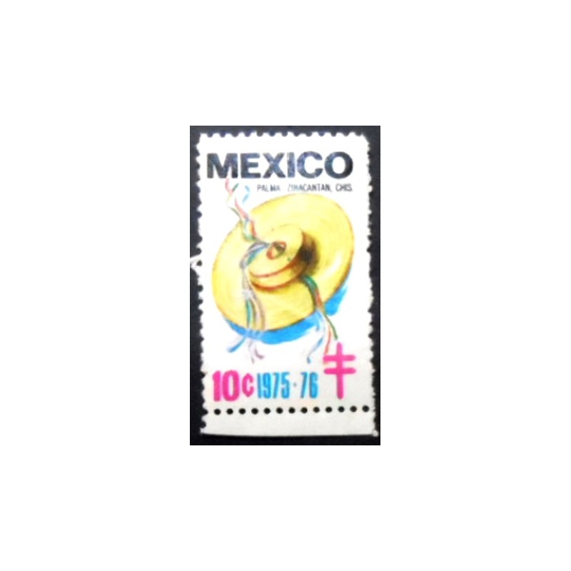 Selo postal do México de 1975 Palma Zinacantan anunciado