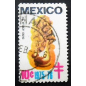 Selo postal do México de 1975 Barro Acatlan anunciado