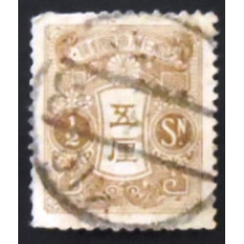 Imagem do selo postal do Japão de 1929 Tazawa ½ anunciado