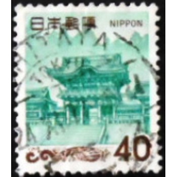 SImagem similar à do slo postal do Japão de 1968 Yomei Gate to the Mausoleums of the Tokugawa Shoguns anunciado