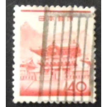 Imagem similar à do selo postal do Japão de 1962 Yomei-mon in Nikko anunciado
