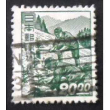 Selo postal do Japão de 1951 Forestation anunciado