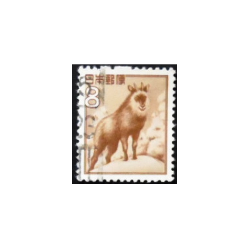 Imagem similar à do selo postal do Japão de 1952 Japanese Serow anunciado