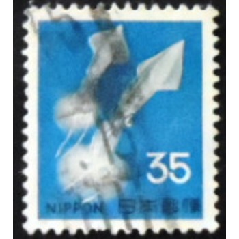 Imagem similar à do selo postal do Japão de 1966 Sparkling Enope Squid anunciado