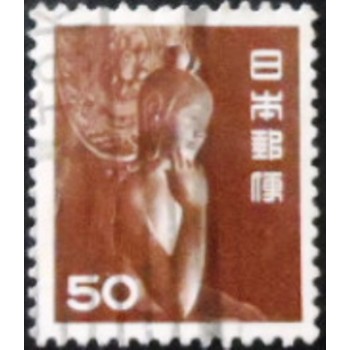 Imagem similar à do selo postal do Japão de 1952 Nyoirin Kannon anunciado