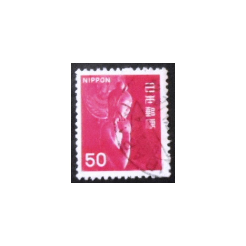 Imagem similar à do selo postal do Japão de 1967 Nyoirin Kannon U anunciado