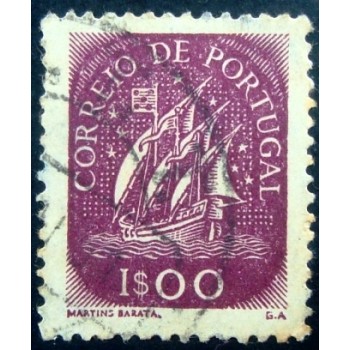 Imagem similar à do selo postal de Portugal de 1948 Caravel 1 anunciado