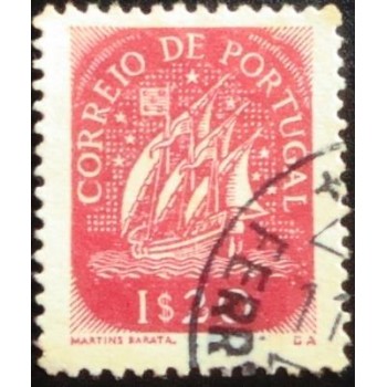 Imagem similar à do selo postal de Portugal de 1949 Caravel 1$20 U anunciado