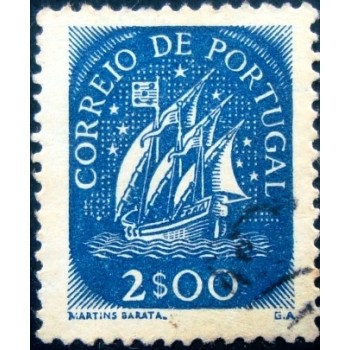 Imagem similar à do selo postal de Portugal de 1949 Caravel 2$ anunciado