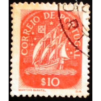 Imagem similar à do selo postal de Portugal de 1943 Caravel $10 U anunciado