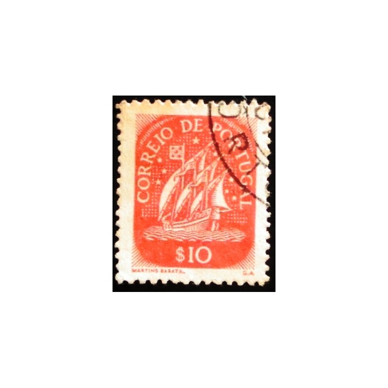 Imagem similar à do selo postal de Portugal de 1943 Caravel $10 U anunciado