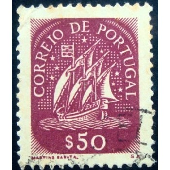 Imagem similar à do selo postal de Portugal de 1943 Caravel $50 U anunciado