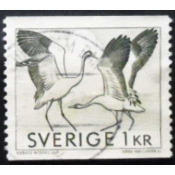 Selo postal da Suécia de 1968 Common Crane anunciado