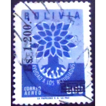Selo postal da Bolívia de 1962 World Refugee Year 1200