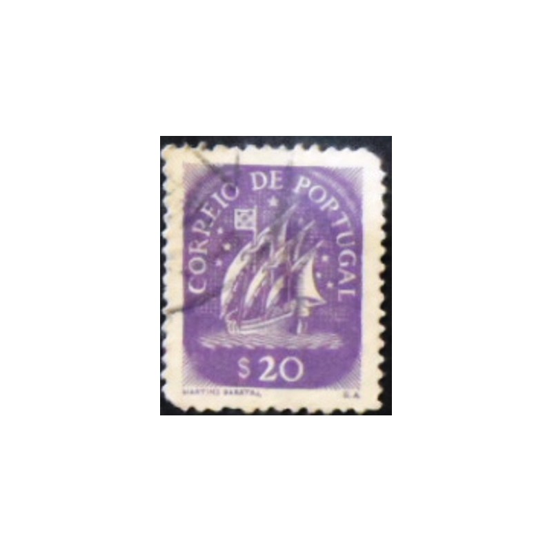 Imagem similar à do selo postal de Portugal de 1943 Caravel $20 U