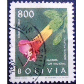 Selo postal da Bolívia de 1962 Kantuta