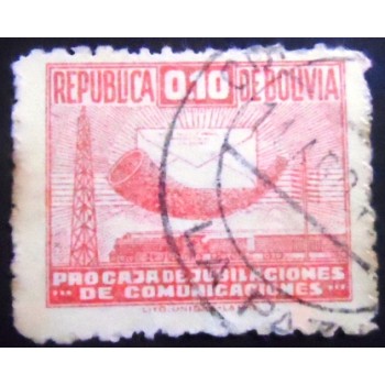 Selo postal da Bolívia de 1944 Communications symbols