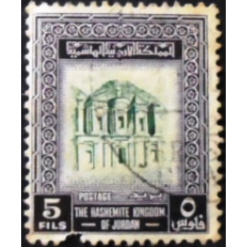 Selo postal da Jordânia de 1956 Ed-Deir Temple anunciado