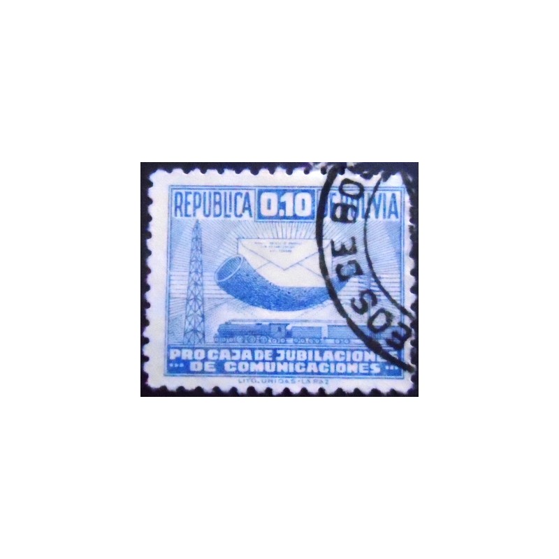 Selo postal da Bolívia de 1945 Transport workers