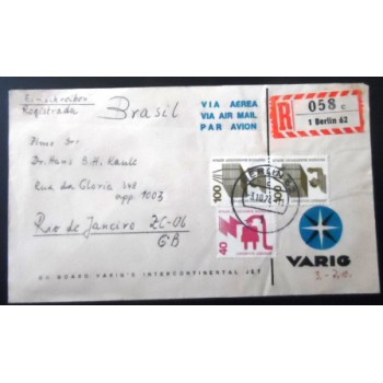 Envelope VARIG Circulado em 1974 VARIG Berlin x Rio