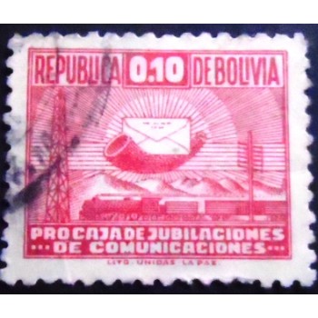 Selo postal da Bolívia de 1947 Transport workers