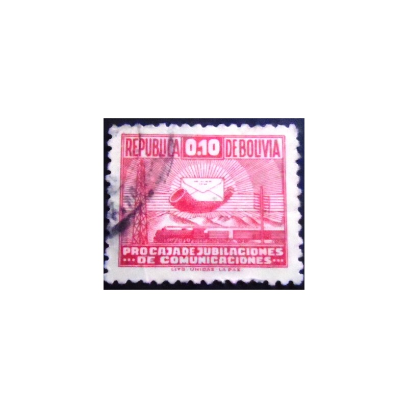 Selo postal da Bolívia de 1947 Transport workers