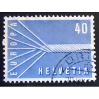 Imagem similar à do selo postal da Suiça de 1957 Cable with seven veins