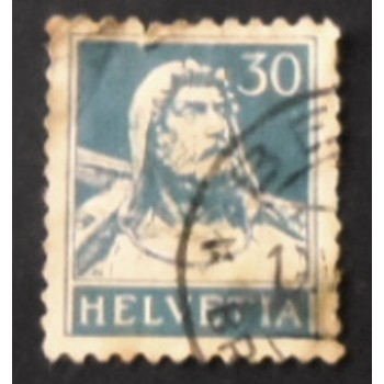 Imagem similar à do selo postal da Suiça de 1928 William Tell 30 X