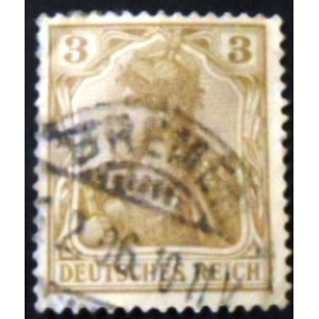 Imagem do selo postal da Alemanha Reich de 1902 Germania with imperial crown 3 anunciado