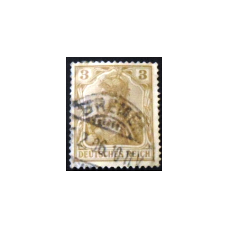 Imagem do selo postal da Alemanha Reich de 1902 Germania with imperial crown 3 anunciado