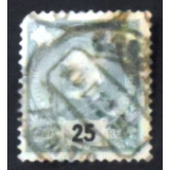 Selo postal de Portugal de 1895 King Carlos I