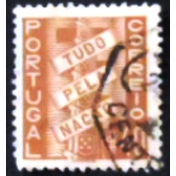 Imagem similar à do selo postal de Portugal de 1935 Tudo pela Nação 40 U