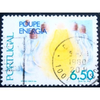 Imagem similar à do selo postal de Portugal de 1980 Save energy