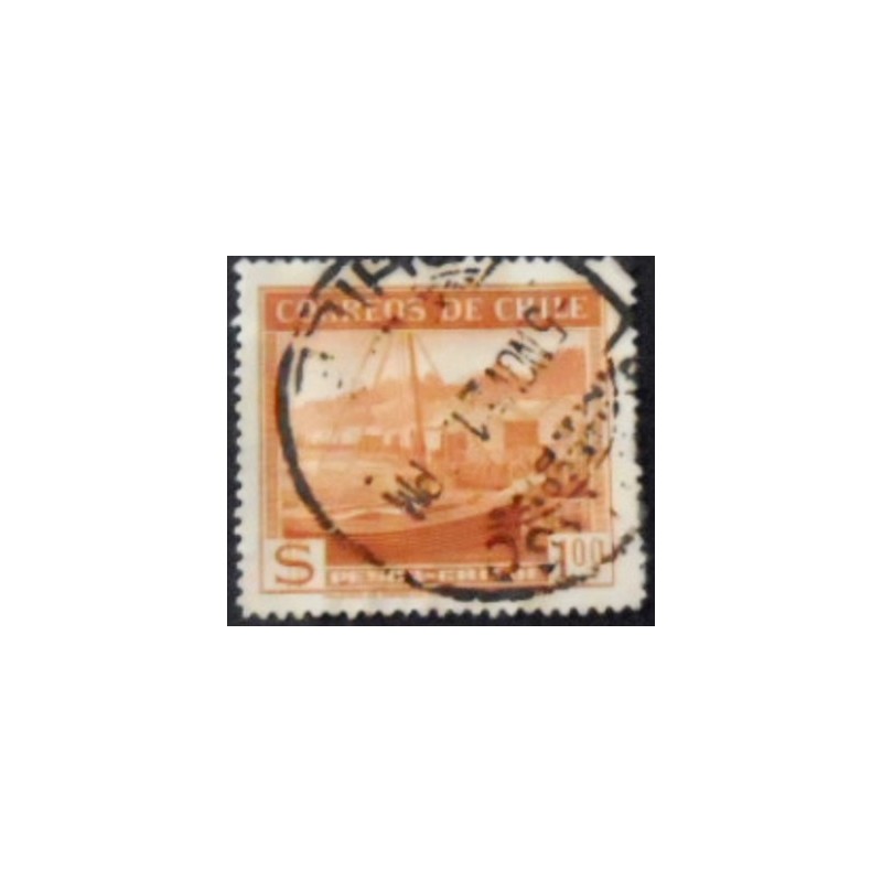 Selo postal do Chile de 1942 Calbuco