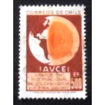 Selo postal do Chile de 1974 International Vulcanology Symposium