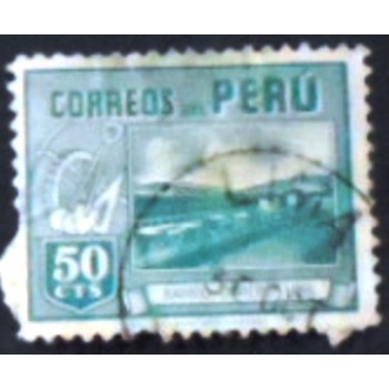 Selo postal do Peru de 1945 Worker’s Houses