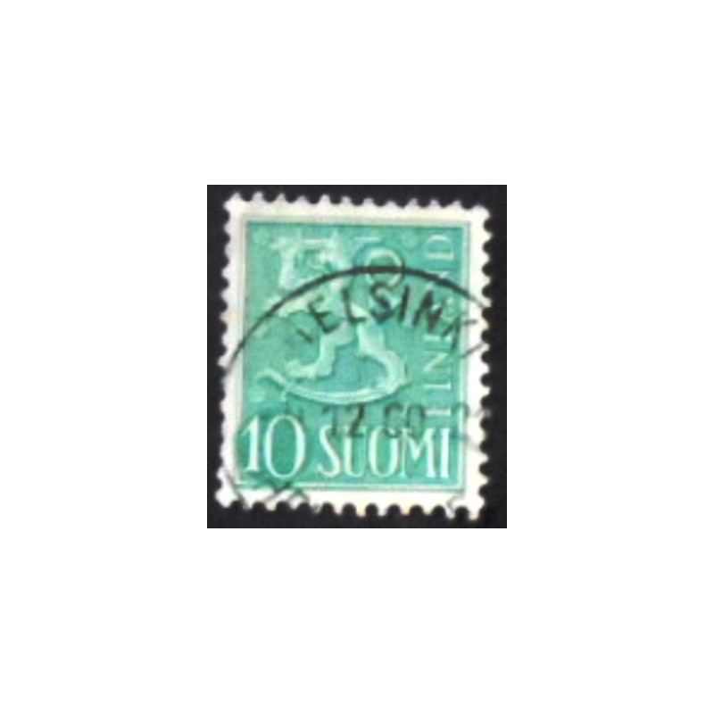Selo da postal da Finlândia de 1954 Coat of Arms 10