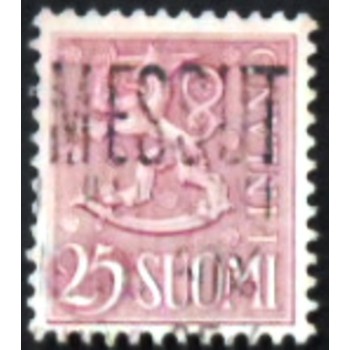 Imagem similar à do selo da postal da Finlândia de 1959 Coat of Arms 25